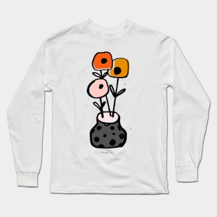 Retro Poppies Long Sleeve T-Shirt